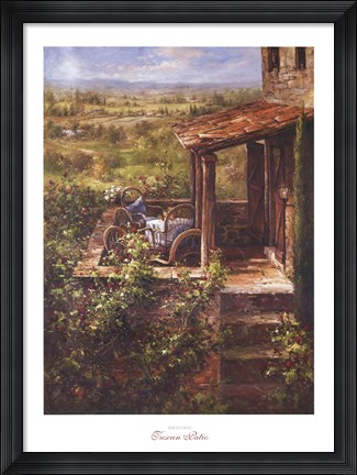 Framed Tuscan Patio Print