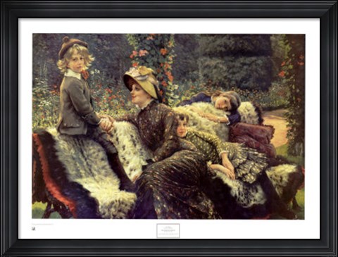 Framed Garden Bench Print