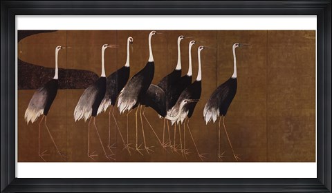 Framed Cranes Print