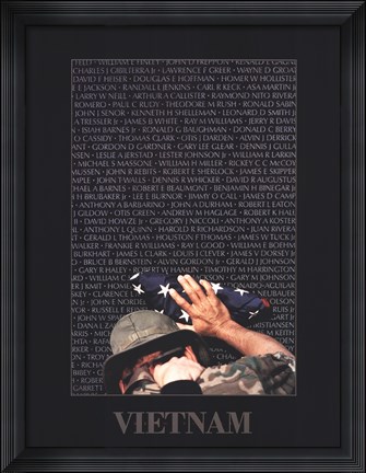 Framed Vietnam Memory Wall Print
