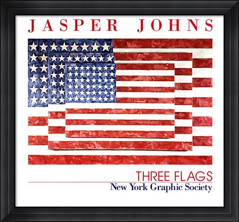 Framed Three Flags Print