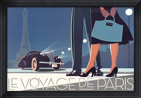 Framed Le Voyage de Paris II Print