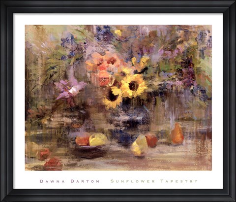 Framed Sunflower Tapestry Print