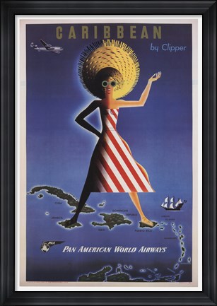 Framed Caribbean by Clipper Print