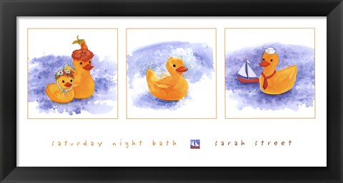 Framed Saturday Night Bath Print
