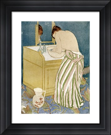 Framed Woman Bathing Print