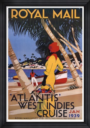 Framed West Indies Cruise Print