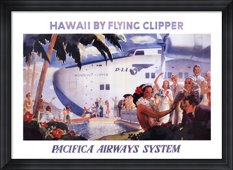 Framed Honolulu Clipper Print