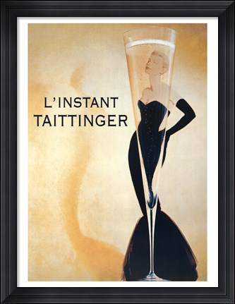 Framed L'Instant Taittinger Print