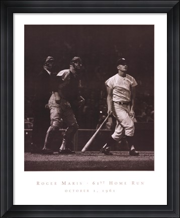 Framed Roger Maris - 61st Home Run Print