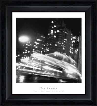 Framed Taxi, New York Night, c.1947 Print