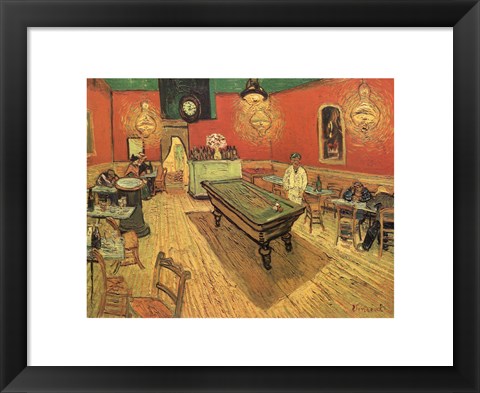 Framed Night Cafe in the Place Lamartine in Arles, c.1888 Print