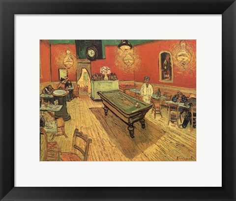 Framed Night Cafe in the Place Lamartine in Arles, c.1888 Print