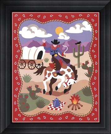 Framed Ride 'Em Print