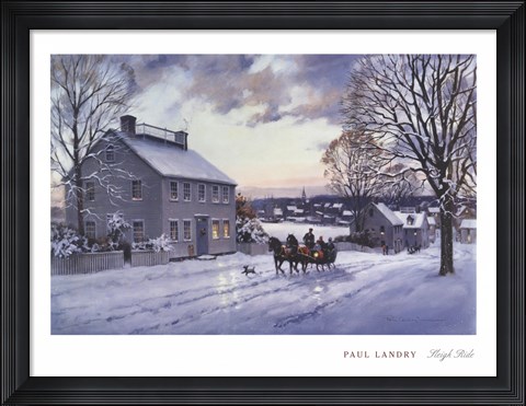 Framed Sleigh Ride Print