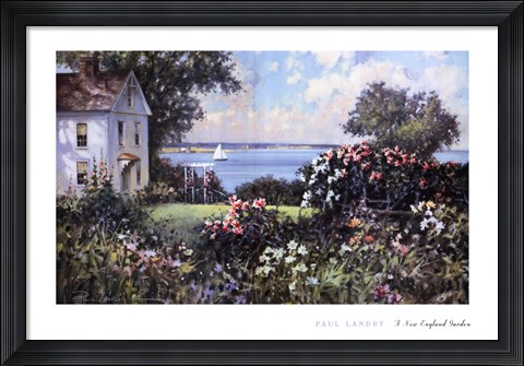 Framed New England Garden Print