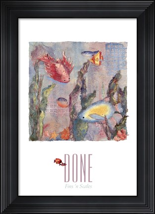 Framed Fins 'n Scales Print
