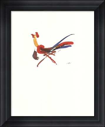 Framed Red Rooster Print