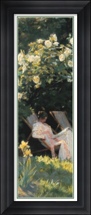 Framed Havepartie Med Marie Kroyer Print