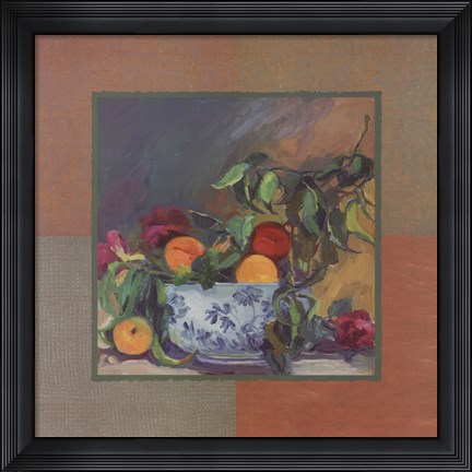 Framed Peach Still Life Print