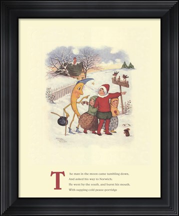 Framed Man in the Moon Print