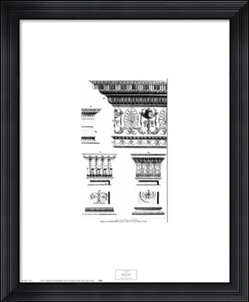 Framed Neoclassical Entablature Print