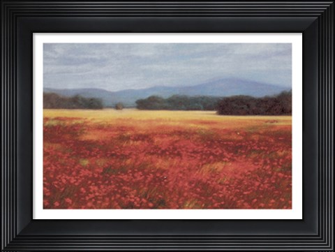 Framed French Poppy Fields Print