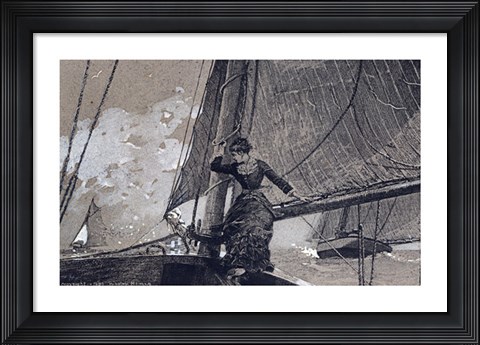 Framed Yachting Girl Print