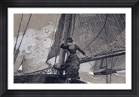 Framed Yachting Girl Print