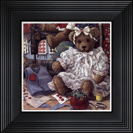 Framed Bears N&#39; Bows Print