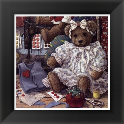Framed Bears N&#39; Bows Print