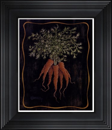Framed Bouquet Of Carrots Print