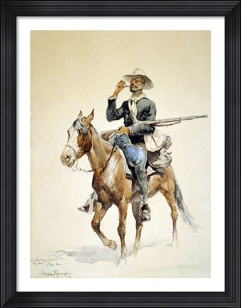 Framed Mounted Infantryman Print