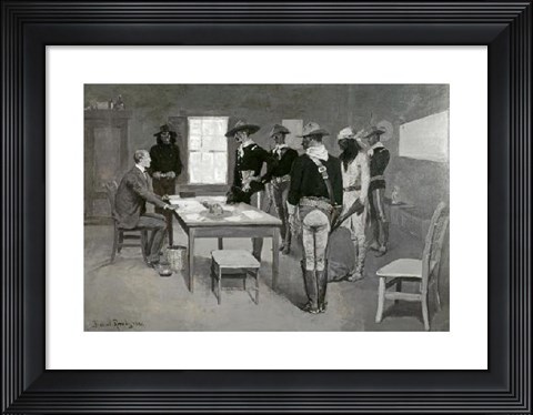 Framed Apache Before The Indian Agency Print