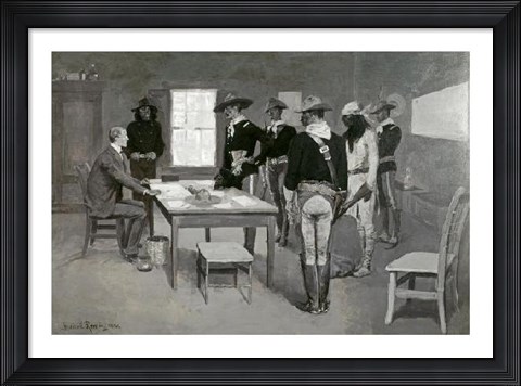 Framed Apache Before The Indian Agency Print