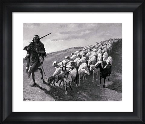 Framed Navajo Sheepherder Print