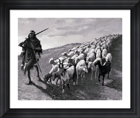 Framed Navajo Sheepherder Print