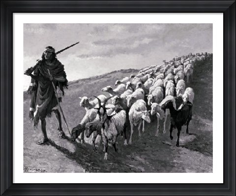 Framed Navajo Sheepherder Print
