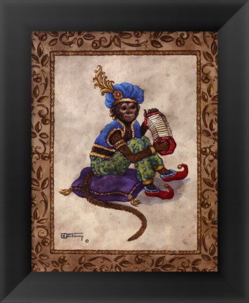 Framed Monkey With Concertina Print