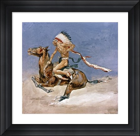 Framed Pony War Dance Print