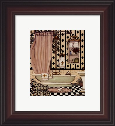 Framed Elegant Bath II Print