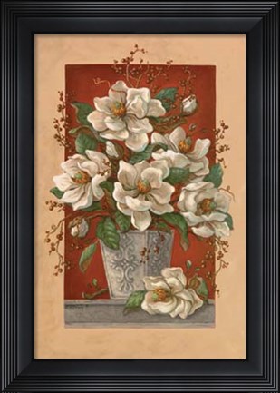 Framed Magnolias En Rouge Print