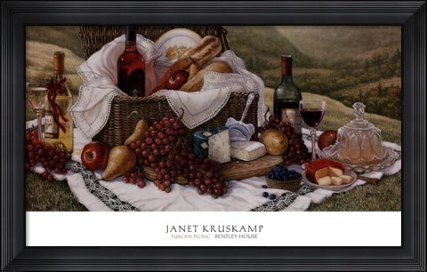Framed Tuscan Picnic Print