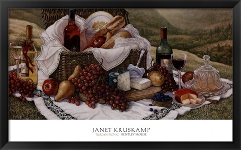 Framed Tuscan Picnic Print