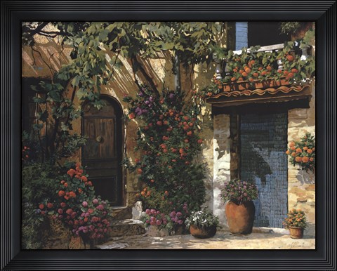 Framed Il Giardino Fiorito Print