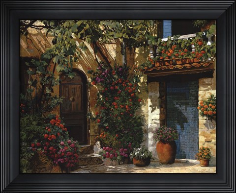 Framed Il Giardino Fiorito Print