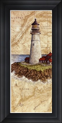 Framed Portland Head Light Print