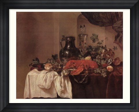 Framed Still Life Lobster and Jug Print