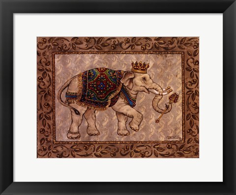 Framed Royal Elephant I Print