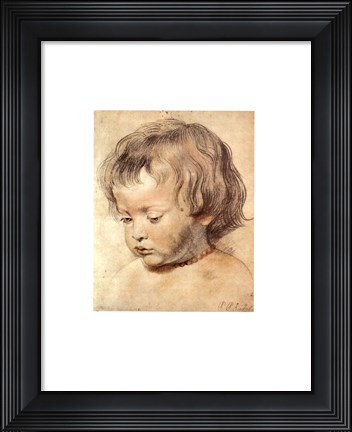 Framed Head of a Boy Print